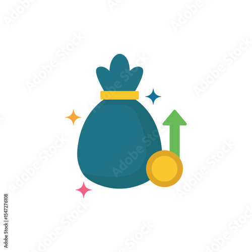 Money Bag with Arrow