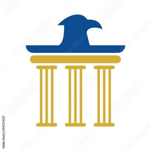 Law Logo Design. Attorney Symbol Vector Template
