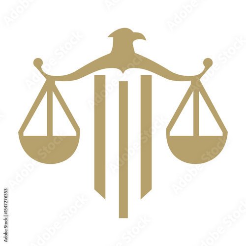 Law Logo Design. Attorney Symbol Vector Template