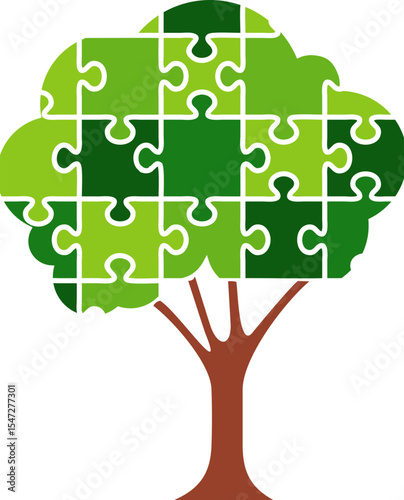 Puzzle Tree Infographic