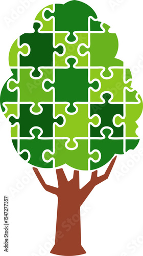 Puzzle Tree Infographic