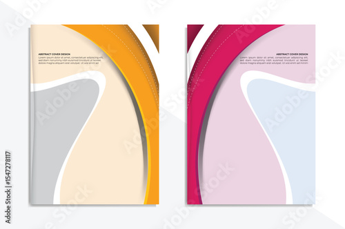 Abstract Yellow and Purple A4 cover business vector design, Flyer brochure advertising abstract background And Leaflet 