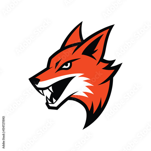 Fox head logo icon vector illustration