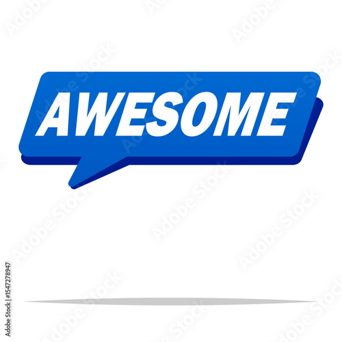 Awesome speech bubble vector isolated illustration