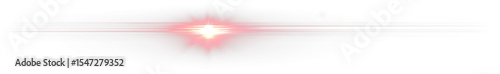Red light flare on Transparent background.