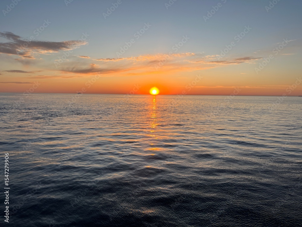 Fototapeta premium sunset over the sea. The Baltic Sea