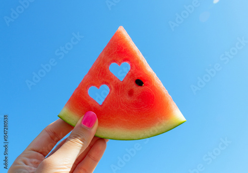 Fresh Watermelon Summer Stock Image, Juicy Watermelon Slice for Summer, Ripe Watermelon Fruit Photo, Sweet Summer Watermelon Closeup, Vibrant Watermelon for Seasonal Use
