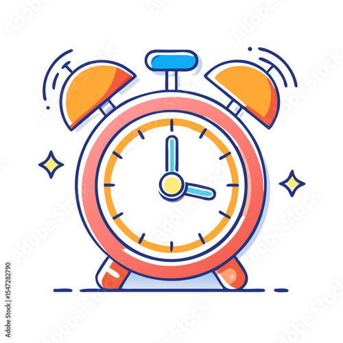 Cartoon image of a ringing alarm clock, indicating urgency or time