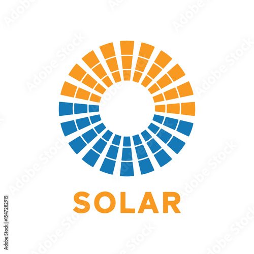 Solar Logo Design Vector