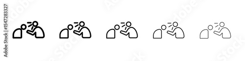 abuse icon flat illustration set logo