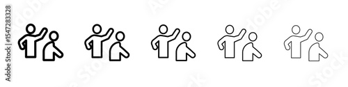 abuse icon flat illustration set logo