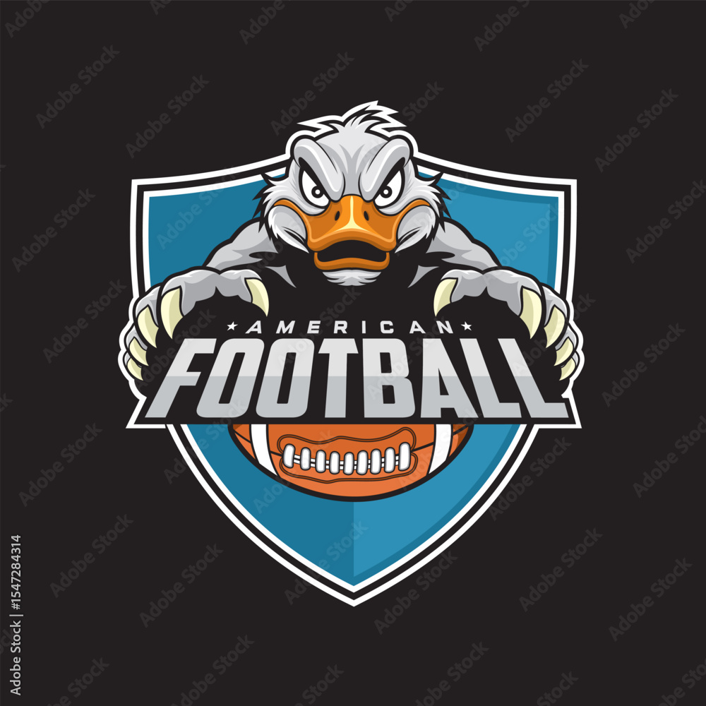 american football club logo duck vector illustration design american football club logo duck vector illustration design