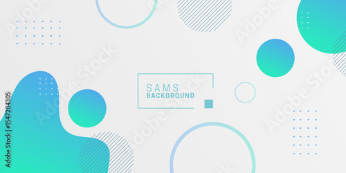 Fluid abstract background.green gradation. geometric. circle.Memphis shape. Circle .Modern background