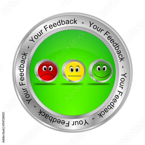 Your Feedback Button - 3D illustration
