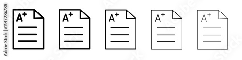 Assessment icon flat illustration set logo