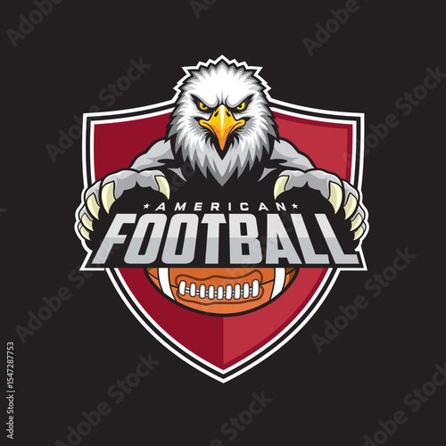 american football club logo eagle vector illustration design