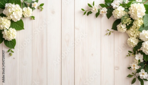Floral decoration for events elegant white flowers wooden background aesthetic composition close-up view nature inspiration