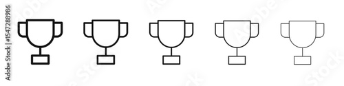 Award icon flat illustration set logo