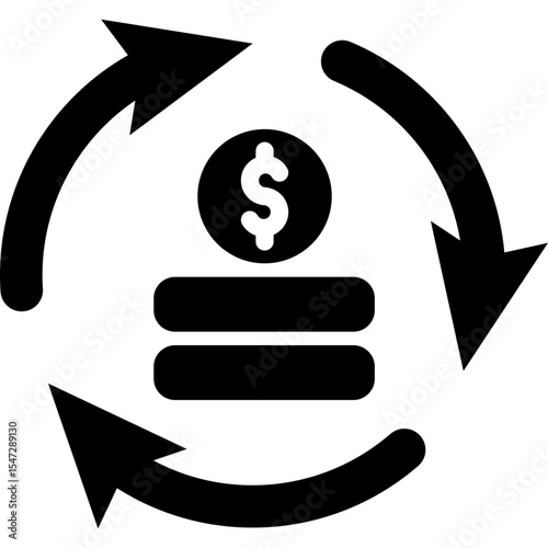 Cashflow Glyph Icon