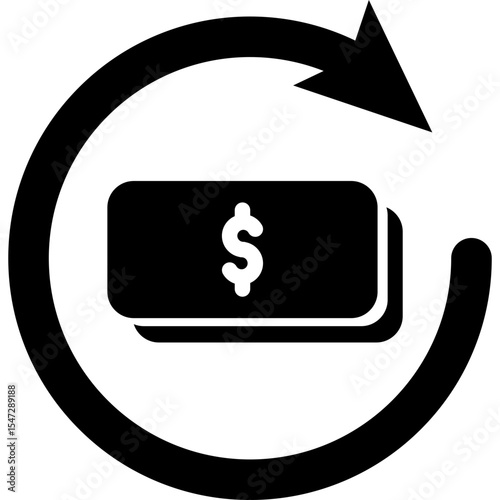 Cashflow Glyph Icon