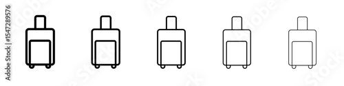 Baggage icon flat illustration set logo