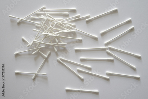 Clean white cotton swabs