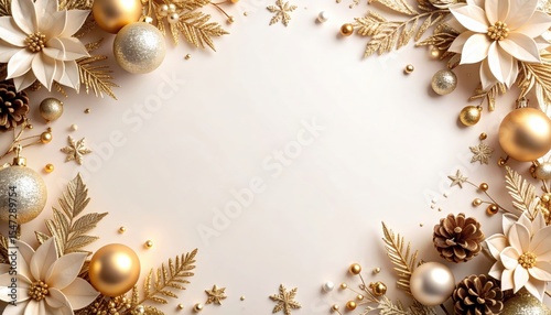 Festive floral decorations holiday season digital artwork elegant design close-up view celebration theme
