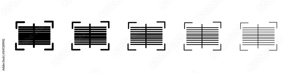 Bar code scanner icon flat illustration set logo Bar code scanner icon flat illustration set logo