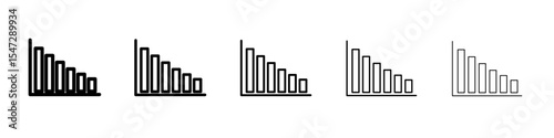 Free Download Bar chart icon flat illustration set logo - GFXLoad