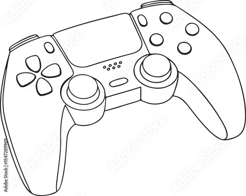 A white video game controller with black buttons, a fun computer entertainment technology for isolated gaming