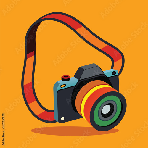Cute Cartoon Camera Strap Template 