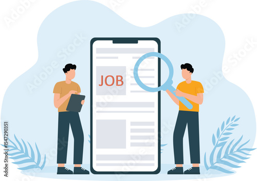 Job News,Communicate message, announce job vacancy for hiring, shouting promotion
