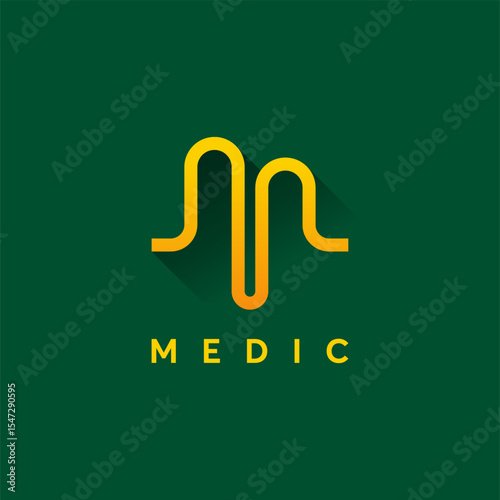 Simple Medical logo designs concept vector, Simple Pulse symbol