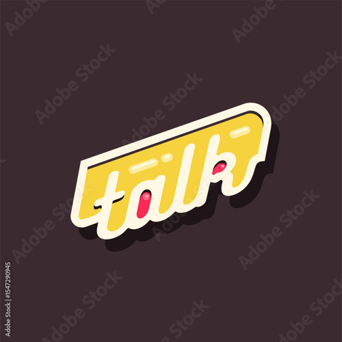 Simple talk logo letter, Talk vector logotype