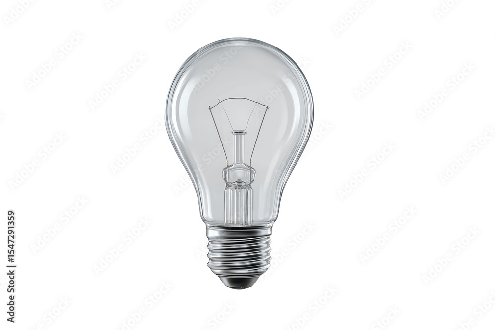 A light bulb is lit up and is sitting on a white background A light bulb is lit up and is sitting on a white background