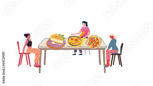 vector illustration of a restaurant menu design