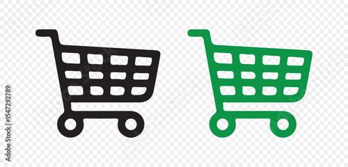 simple shopping cart symbols icon set. Vector illustration eps 10