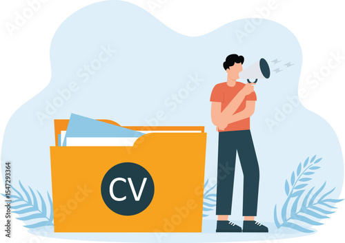 Cv Folder,Person holding document box, large lock symbol, and CV folder in a drawer
