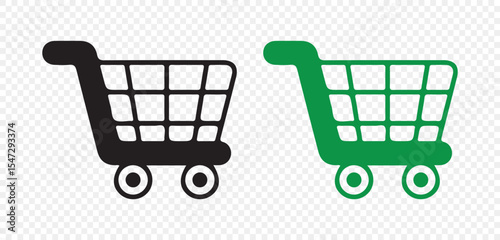 simple shopping cart symbols icon set. Vector illustration eps 10