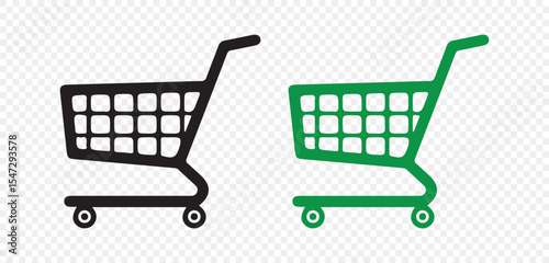 simple shopping cart symbols icon set. Vector illustration eps 10