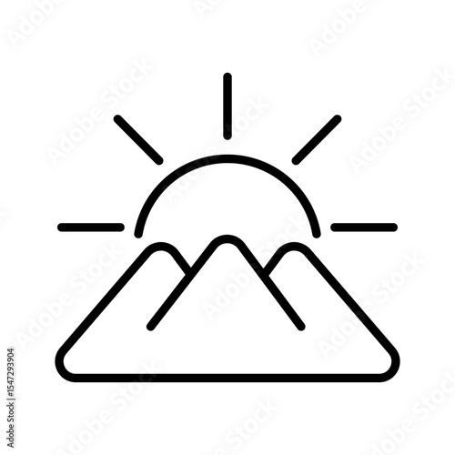 Mount Lineart Icon