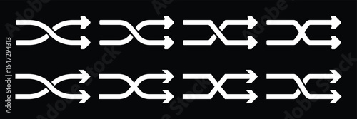 Shuffle icon comparison vector graphic Vector