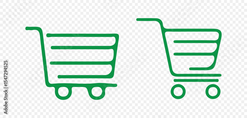 Shopping cart line art icon. Vector illustration eps 10
