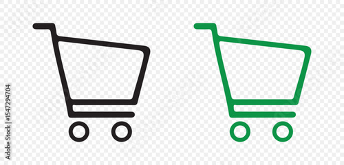 Shopping cart line art icon. Vector illustration eps 10