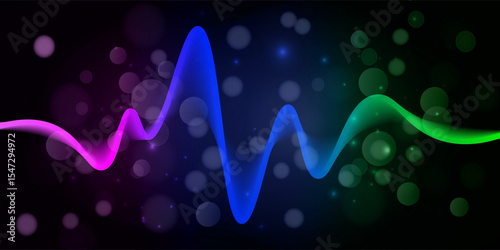 Colorful music equalizer sound wave illustration vector