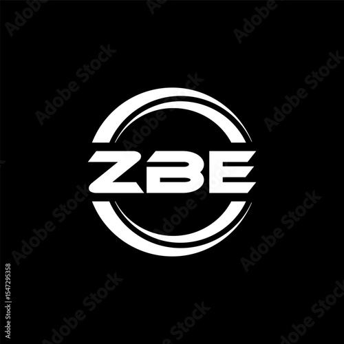 ZBE letter logo design with white background in illustrator, vector logo modern alphabet font overlap style, calligraphy designs for logo, Poster, Invitation, etc.