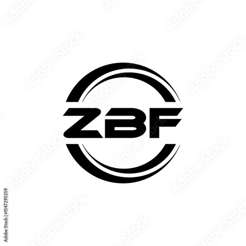 ZBF letter logo design with white background in illustrator, vector logo modern alphabet font overlap style, calligraphy designs for logo, Poster, Invitation, etc.