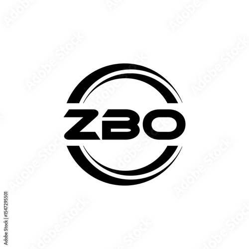 ZBO letter logo design with white background in illustrator, vector logo modern alphabet font overlap style, calligraphy designs for logo, Poster, Invitation, etc.