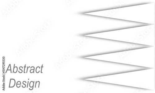Vertical stacked triangles in abstract form on white background.