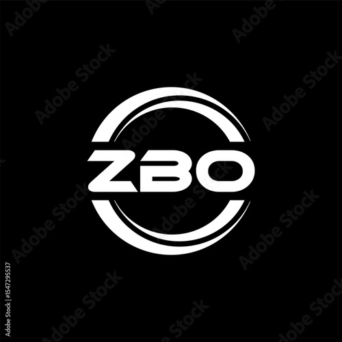 ZBO letter logo design with white background in illustrator, vector logo modern alphabet font overlap style, calligraphy designs for logo, Poster, Invitation, etc.